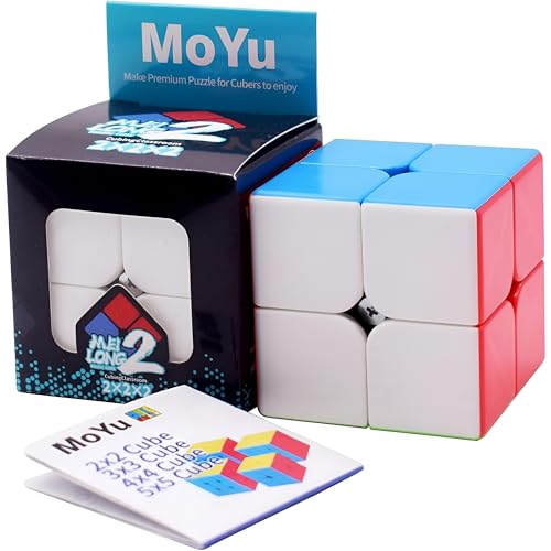 Image of M-Alive MoYu Rubik Cube Puzzle 3D Speed Stickerless 2x2x2 Puzzle Cube, 48mm, Smooth Turning ABS Brain Teaser Toy for Kids and Adults (2X2)