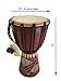 JIVE BRAND Djembe Drum Bongo Congo African Wood Drum Professional Quality With Heavy Base/Includes Drum Key Chain (12