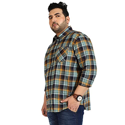 Image of CAHOOT Instafab Plus Men's Button Up Regular Fit Shirt for Casual Wear | Modern Clothing Shirt Crafted with Regular Sleeve, Comfort Fit & High-Performance for Everyday Wear