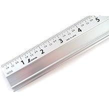 Shinwa 24" Extruded Aluminum Cutting Rule Ruler Gauge with Non slip rubber Backing 33295