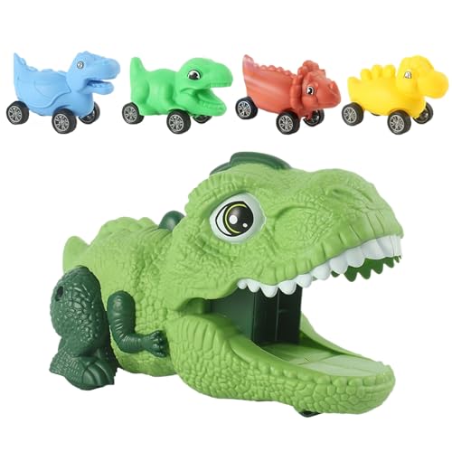 Genérico Juguetes de Camión de Dinosaurios, Camión de Dinosaurio con Inercia Deslizante y Transporte, Juguete Interactivo de Coche para Niños en Fiestas de Cumpleaños Navidad y Año Nuevo