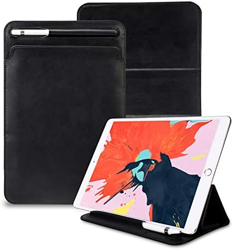 Labato iPad Air 3rd Gen 10.5" 2019/ iPad Pro 10.5" 2017 Case, PU Leather Folio Cover Case Ultra Slim Smart Auto Sleep Wake Tri-fold Stand Function with Apple Pencil Holder fit for iPad Pro 10.5" Black