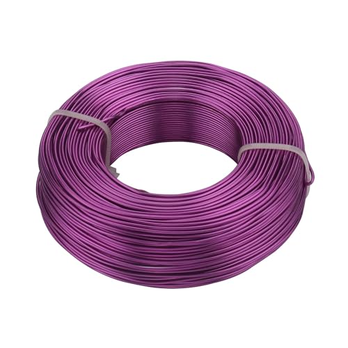 Fil d'aluminium Fil d'aluminium plaqué for accessoires de bijouterie, 1 mm/1,2,5 mm/2, mm/3 mm, for fabrication bijoux(Purple,1.5mm 5meter)