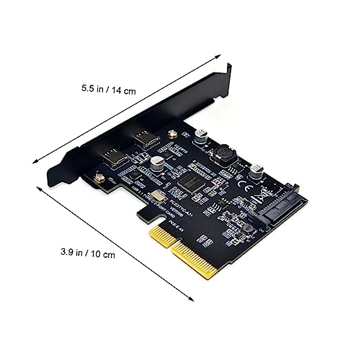 Carte d'extension USB3.1 double Type-C à insertion inversée Asmedia ASM3142 haut débit - 7
