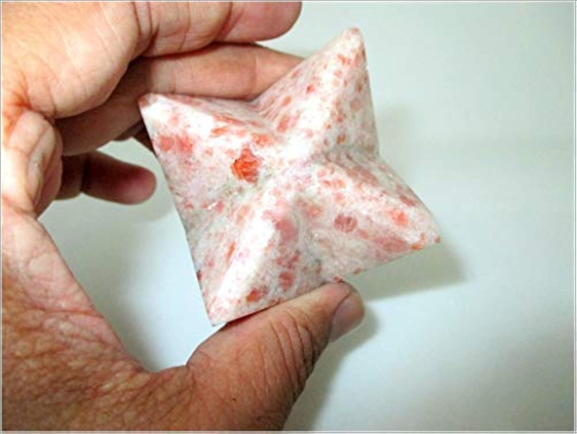 Jet Sunstone Merkaba Star, Healing Crystal Geometry