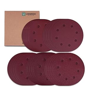VONROC Schuurpapier set – 180MM – 25 stuks – Voor schuurmachines – Incl. klittenbandbevestiging