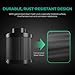 MARS HYDRO 6 Inch Carbon Filter, Inline Air Filter Odor Control with Australian Virgin Charcoal, Carbon Filter for Inline Fan, Grow Tent, Hydroponics, Pre-Filter Included, Reversible Flange