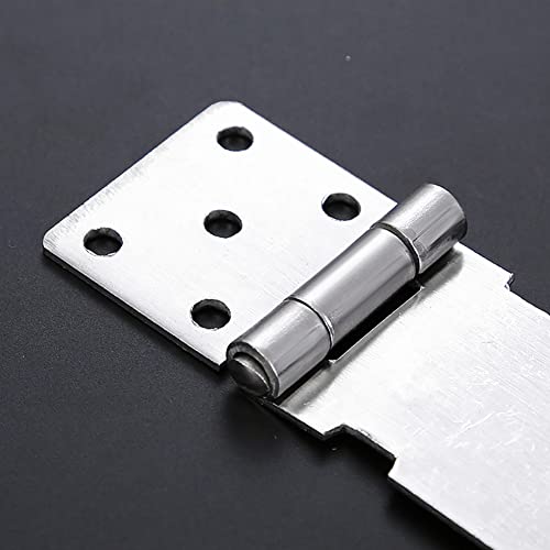 Image of 2 Pcs 4 Inch Stainless Steel Padlock Hasps Small Hasp Latches Door Padlock Latches Gate Lock Latches Cabinet Door Clasps with 16 Pcs Screws