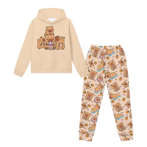 DISNIMO Girls Outfits 2 Piece Hoodies Sweatshirt Pullover and Pants Jogger Sweatpants Fall Winter Clothing Set