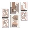 Decoratieve schilderijen, boho-stijl, decoratie voor thuis, muurkunst, 2 x A3 + 4 x A4 (Boho Abstract)