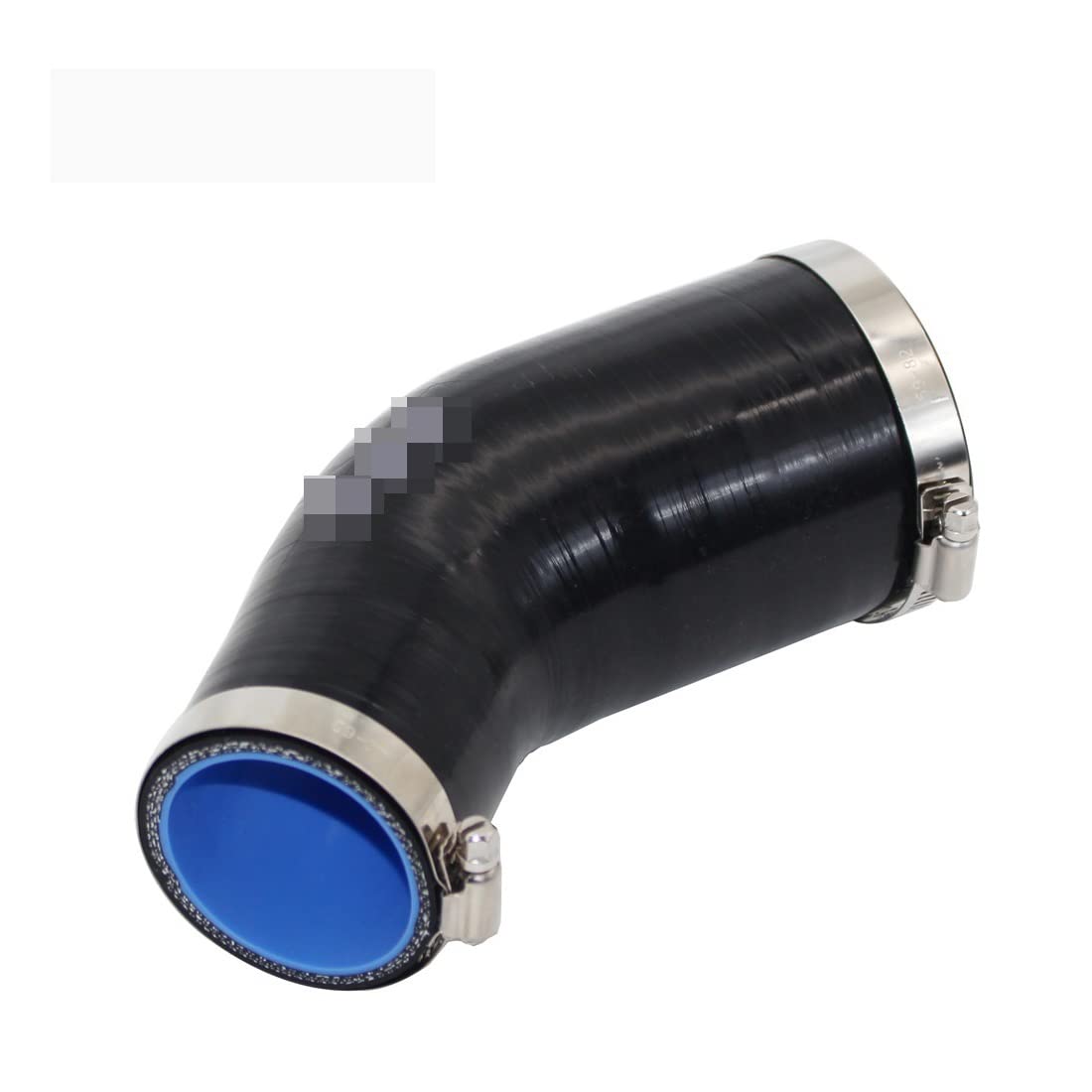 Uniwersalne silikonowe złączki do węża, intercooler, turbo, rura wlotowa, 45 stopni, wiele rozmiarów, czarny (63 mm)