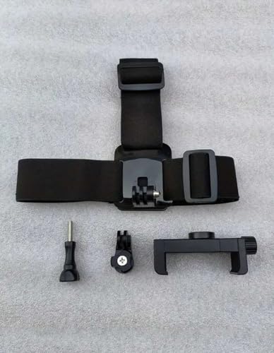 Generic 1 set of adjustable head-mounted mobile phone stand Head mounted with fixed snap camera stand, Black