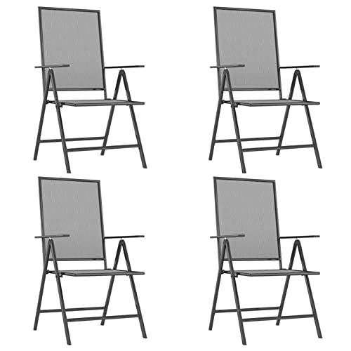 Tables et chaises d'extérieur en acier anthracite durable de haute qualité - 5