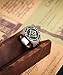 Eastlily Masonic Ring for Men Freemason Ring, Mens Titanium Signet Rings, Masonic Band Jewelry Gift Silver Size 12