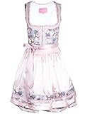 Krüger Dirndl Selma 50er Länge Rose MADL Blumen kurz 47455 rosa Vintage Trachten (50er Länge Rose, 38)
