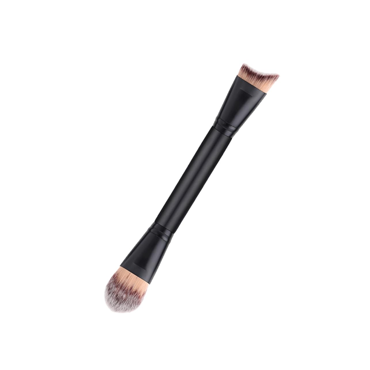 Baluue Wooden Handle Double-head Brush for Cream Powder Makeup Brush Professional Makeup Tool