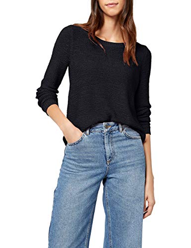 ONLY Damen Onlgeena Xo L/S KNT Noos Pullover,Schwarz (Black),38 (Herstellergröße: M)