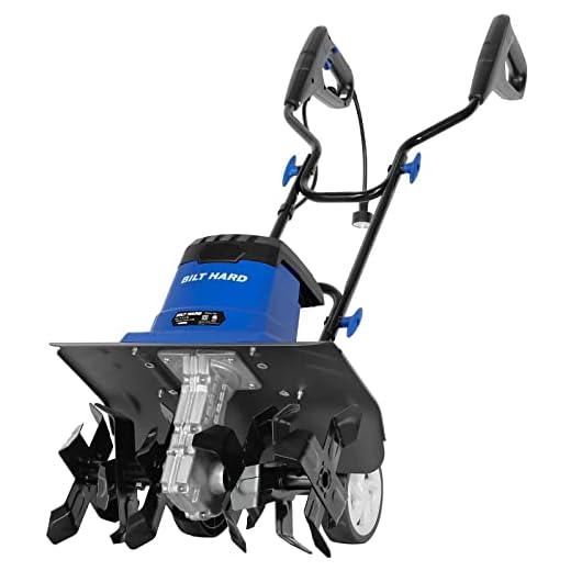 BILT HARD 16 inch 13.5 Amp Electric Tiller Cultivator, with 6 Steel Tines for Lawn & Garden Tiller, Digging & Soil Cultivation