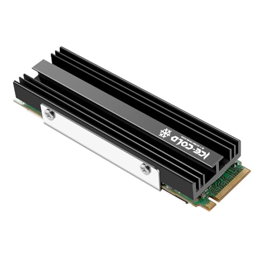 M.2 NVME 2280 - Disipador de calor SSD con termopad de silicona, disco de estado sólido, radiador, aleación de aluminio, disipador de calor para PS5