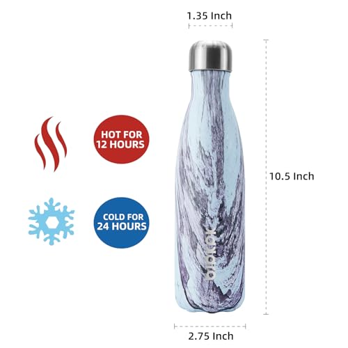 Image of BJPKPK Stainless Steel Water Bottles 17 oz Reusable Travel Sports Water Bottle,Lily Wood Graphics
