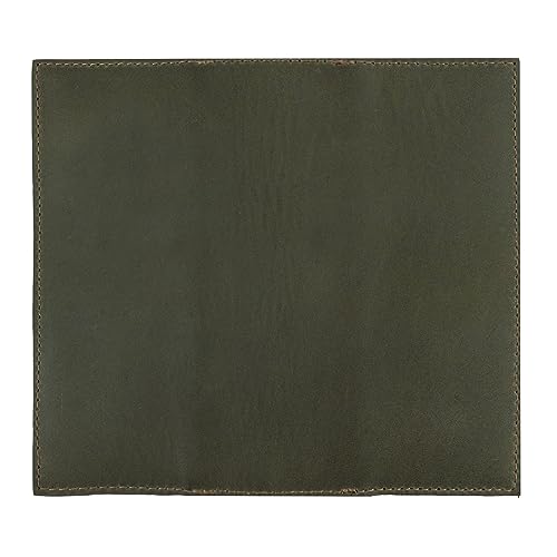 Image of Hide & Drink, Checkbook Cover, Minimalist Organizer for Personal or Business Finances, Bill Holder, Full Grain Leather, Handmade, Dark Jade