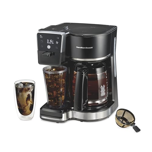 Hamilton Beach 2-Way 12 Cup Programmable Drip Hot and Iced Coffee Maker & Single Serve Coffee...