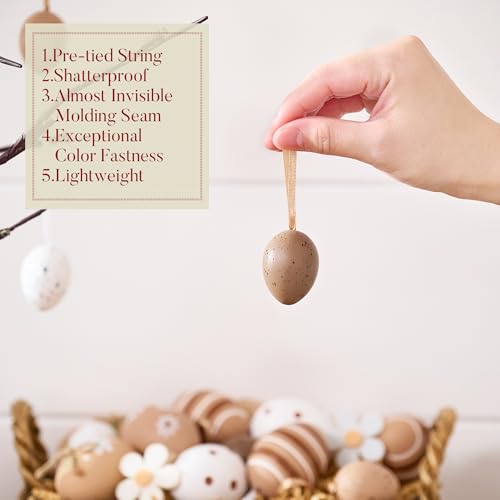 Valerymadelyneastereggsdecorationtreeornamentsset18ct157inchshatterproofnuturehangingeggbulkforkidsbeigewhiteeasterbasketstuffersassortedforspringholidaypartydecor  Urban Country Home Decor Valery madelyn easter eggs decoration tree ornaments set 18ct 157inch shatterproof nuture hanging egg bulk for kids beige white easter basket stuffers assorted for spring holiday party decor  urban country home decor