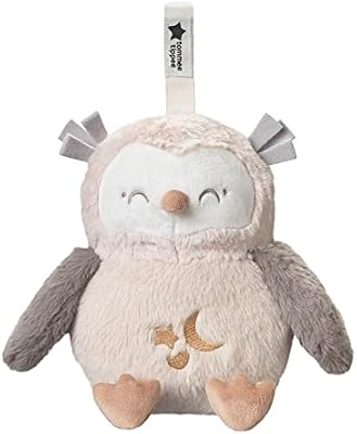 Tommee Tippee Peluche Quitamiedos y Duermebebés Deluxe para Bebés y Niños con Luz, OllieBúho, Sonido y Sensor de Llanto, 6 Sonidos Relajantes y Luz Nocturna, Recargable por USB y Lavable a Máquina