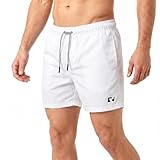 RIPT Essentials Bañador para hombre Shorts de Baño con Protección Solar UV 50 de Secado Rápido, Blanco, L