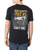 Buck Wear Men's Gun Safety Rule T-Shirt, Black, 2X