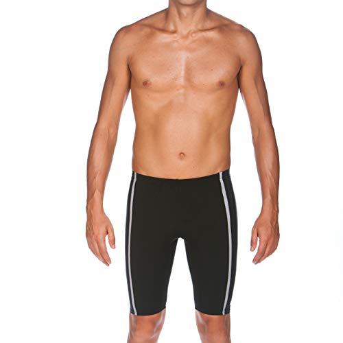 Arena Blended Stripe MaxLife Jammer Swimsuit, Black - Black, 28