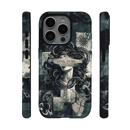 qizjio Cool Medusa Phone Case Shockproof Protective Greek Mythology Snake Phone Cases for iPhone 13 Pro