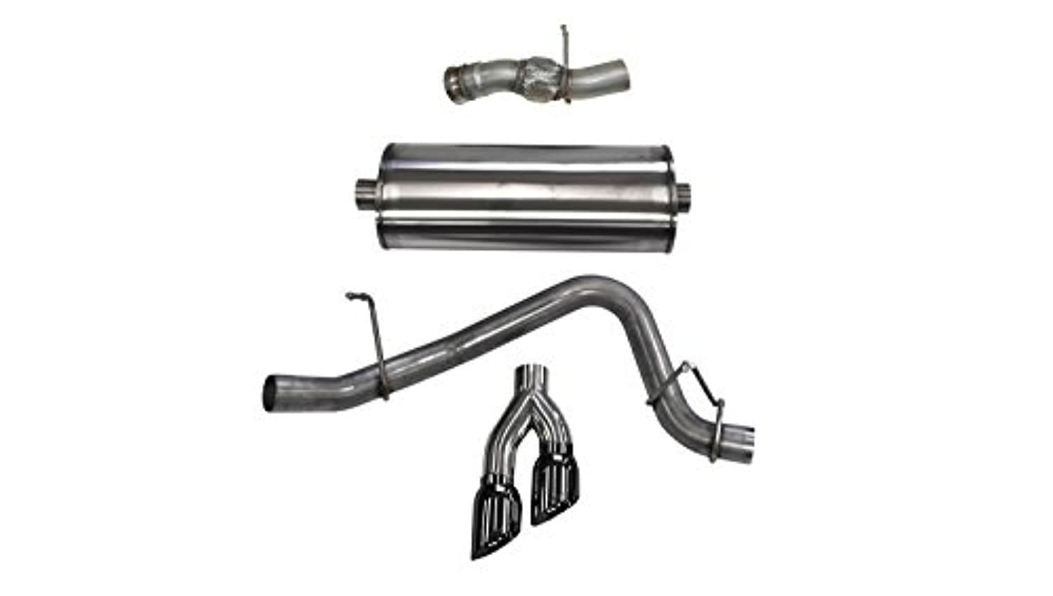 Corsa 14826BLK Cat Back Exhaust (Single Side Exit with Black Twin Pro Series Tips), 1 Pack