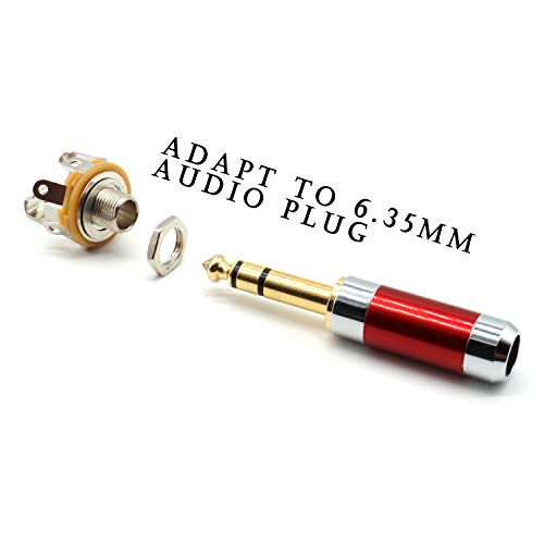 6.35Mm (1/4Inch) Female Stereo Socket Panel Mount Jacks, Patch Cables, Microphone Connector Adapter 6 Pack-Lageter #TOP3