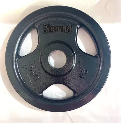 Biggins-Machined-Cast-20-Iron-25Lb-Olympic-Weight-Plate-Pair