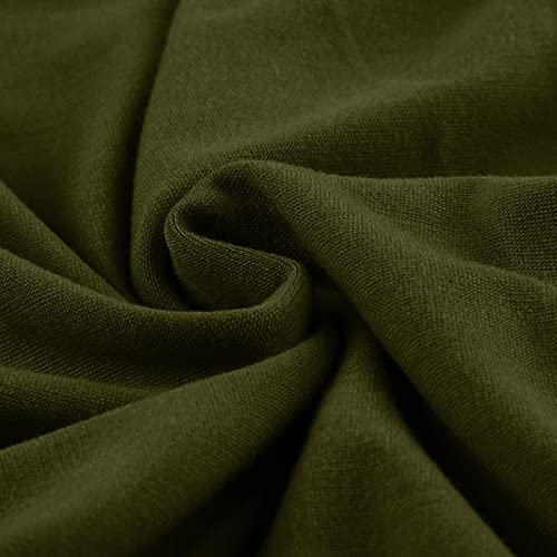 Girls Long Sleeve Tunic Tops Knot Front Button Casual Loose Crewneck T-Shirt Tee Blouse Kids Pullover(Green,10-11 Years)4