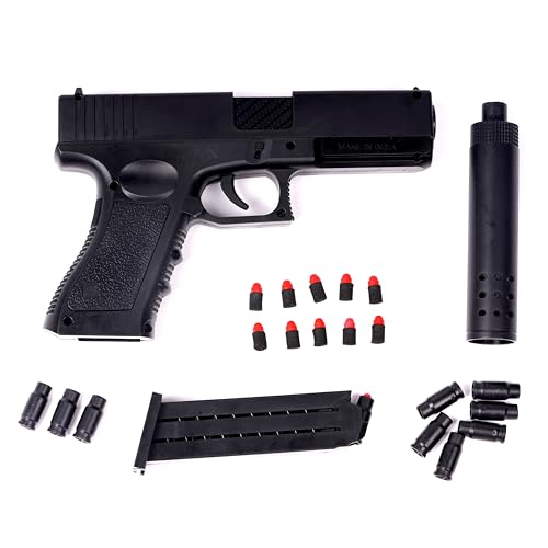 Image of THE GEX TOYS Kids Toy Gun | Thermalshot Soft Bullet Pistol Toy Gun | Pull Back Action With Jump Ejecting Magazine