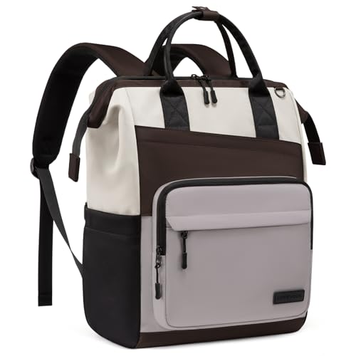 Image of LOVEVOOK Laptop Backpack for Women, 15.6 Inch Travel Backpack for Work College Business, Water Resistant Teacher Nurse Bag with Large Capacity, School Bookbag Bags Cute Daypack for Woman Girls