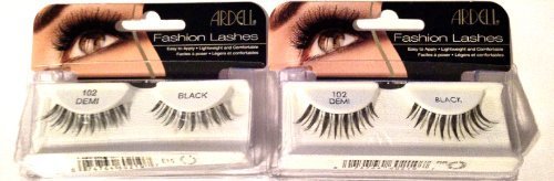 Ardell Fashion Lashes, 102 Demi Black, (Pack of 3)