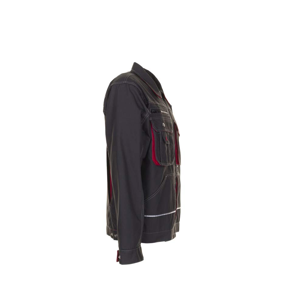 Planam 2810 Basalt taillierte Jacke - Farbe: Anthrazit/Rot - Größe: 56