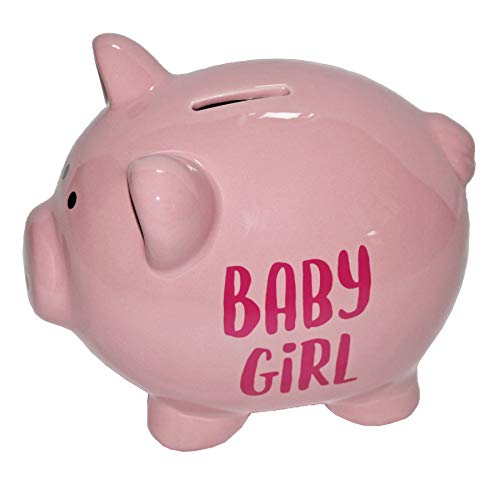 Widdle Celebrations Hucha de cerámica caja de dinero 'Baby Girl' rosa nuevo bebé regalo 7082 Cover