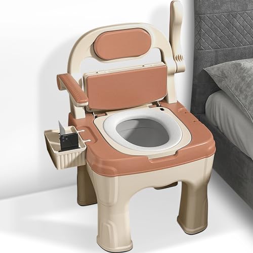 Regulowane krzesło toaletowe dla seniorów - Bedside Commode z 18,5-calowym ultra-szerokim siedziskiem do użytku domowego