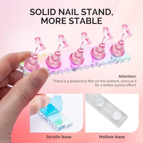 MelodySusie 2 Sets Aurora Nail Stand para uñas postizas miniatura 6