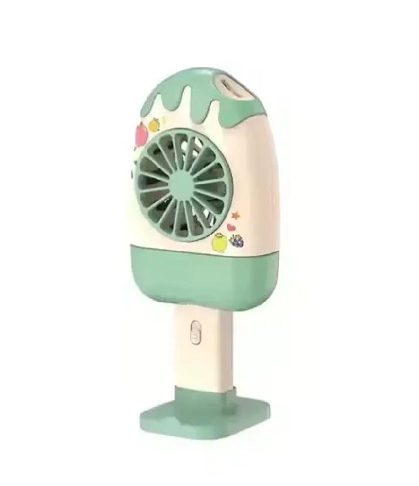 Cute Portable Mini Fan USB Recharg Handheld Mini Fan with 3 Speed Mode for Kids – Portable Rechargeable Personal Cooling Fan, Hand Fan for School 1 Piece (ice cream fan pack of 1 piece)-image-44