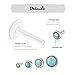 PiercingJ 8-10pcs 16G Stainless Steel + UV Flexible Acrylic Opal Crystal Tragus Retainer Flexible Acrylic Lip Ring Labret Monroe Studs Tragus Helix Cartilage Barbell Earring
