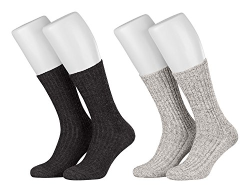 Piarini 6 Paar Norwegersocken Herren ohne Gummibund venenfreundlich Arbeitssocken Frotteesohle robust Wolle warme Wintersocken Schafwolle farbmix 47 48 49 50