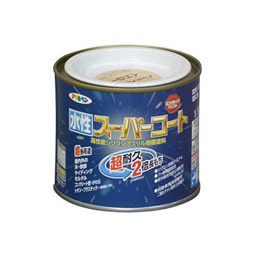 アサヒペン ペンキ 水性スーパーコート 水性多用途 ハーベストイエロー 1/5L
