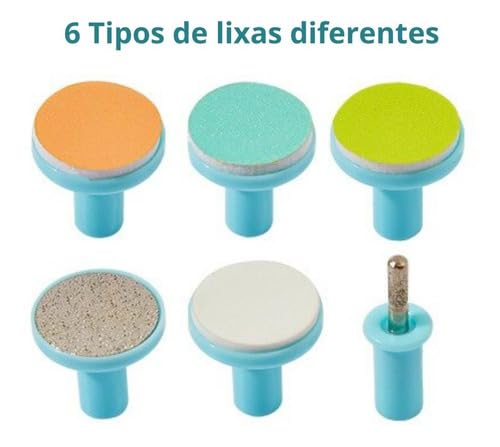 Lixa Cortador Aparador De Unha Bebe Eletrico Recem Nascido Kit Manicure Para Crianças Com 6 Tipos De