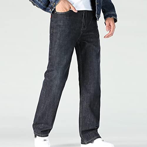 Men's Relaxed Straight Fit Jean Loose Fit Basic Stretch Denim Pants Classic Vintage Casual Comfort Jeans Pant3