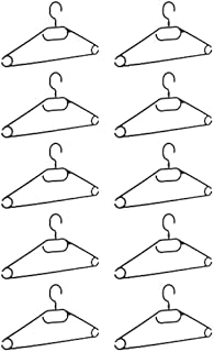 Beldray® LA050779BLK 10 Pack Multipurpose Classic Plastic Clothes Hangers with Suit Trouser Bar, Rotating Hook, Extra Holder for Ties/Scarves, Adult Clothing Hanger for Pants, Dresses, Coats  Black